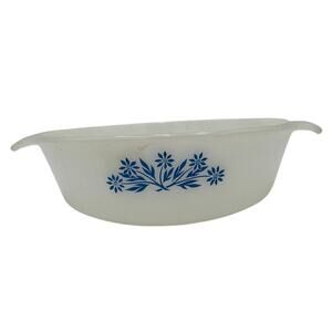 Anchor Hocking Fire King Baking Dish #436 1 Qt Blue Cornflower